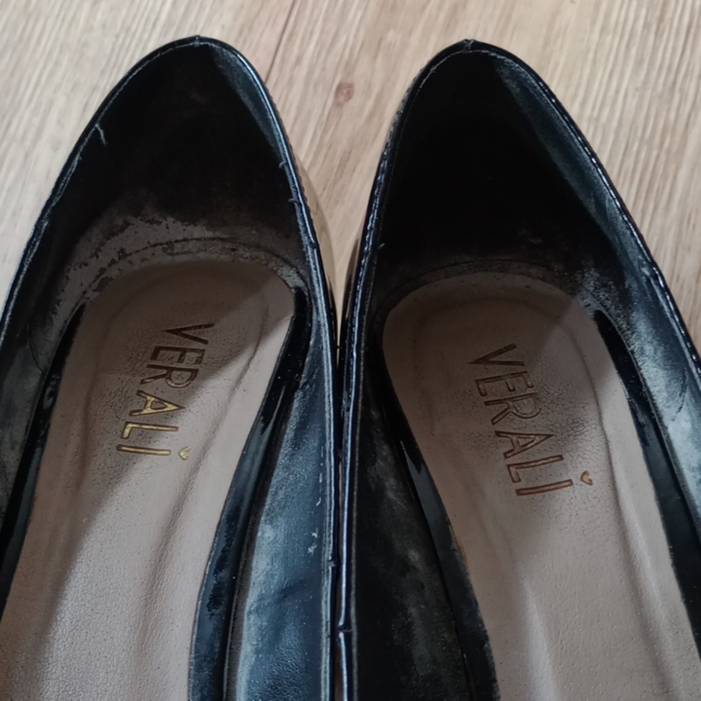 Verali Black Peep toe Wedges AU 7 1/2 - Picture 8 of 8